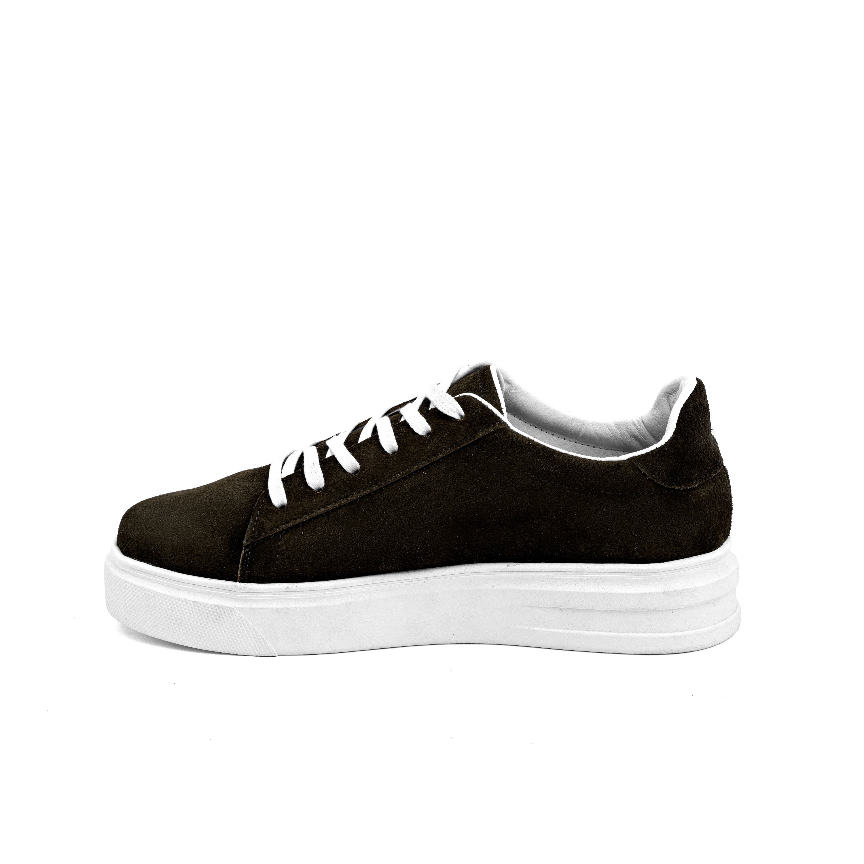 Brown Suede Stripe Casual Sneaker
