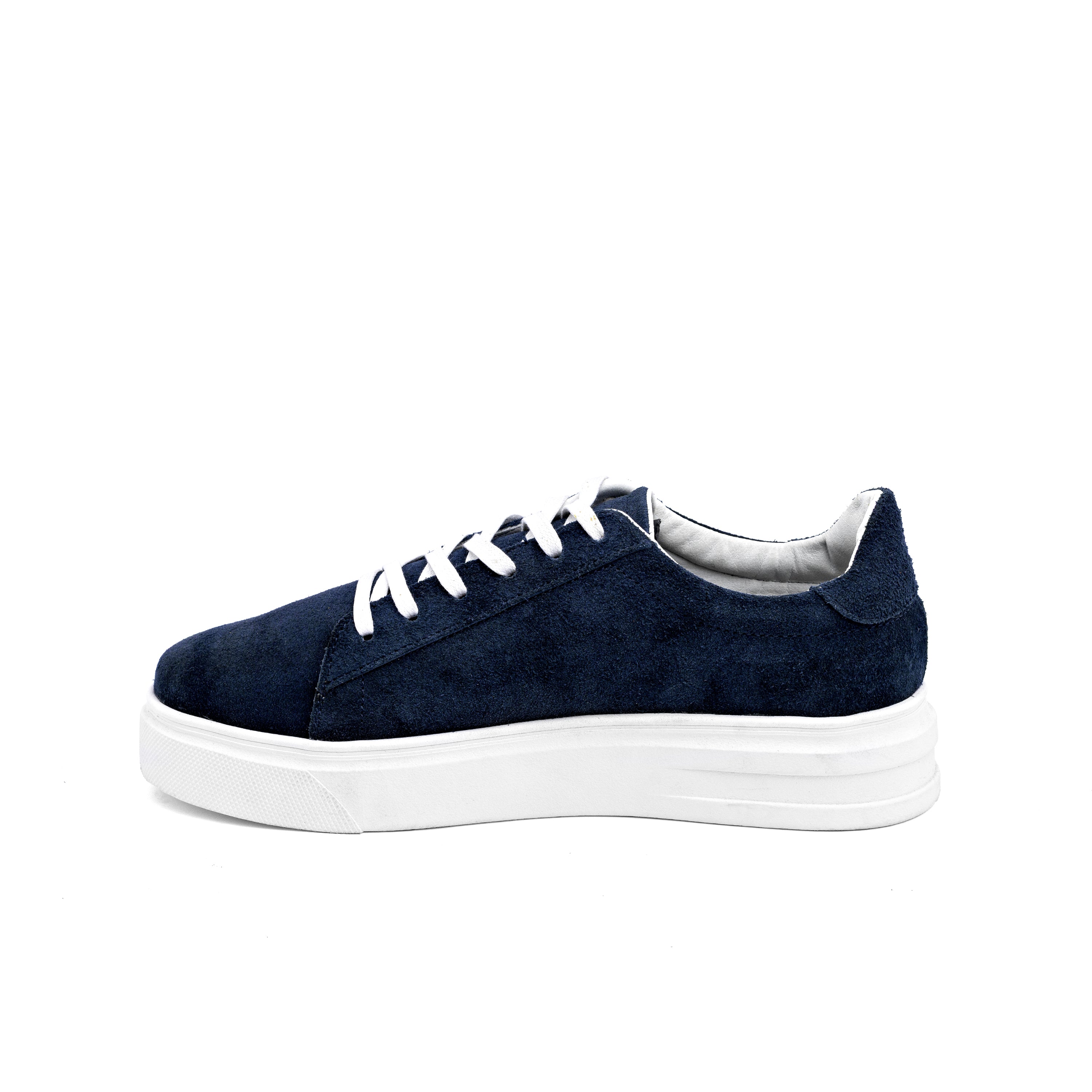 Navy Suede Stripe Casual Sneaker