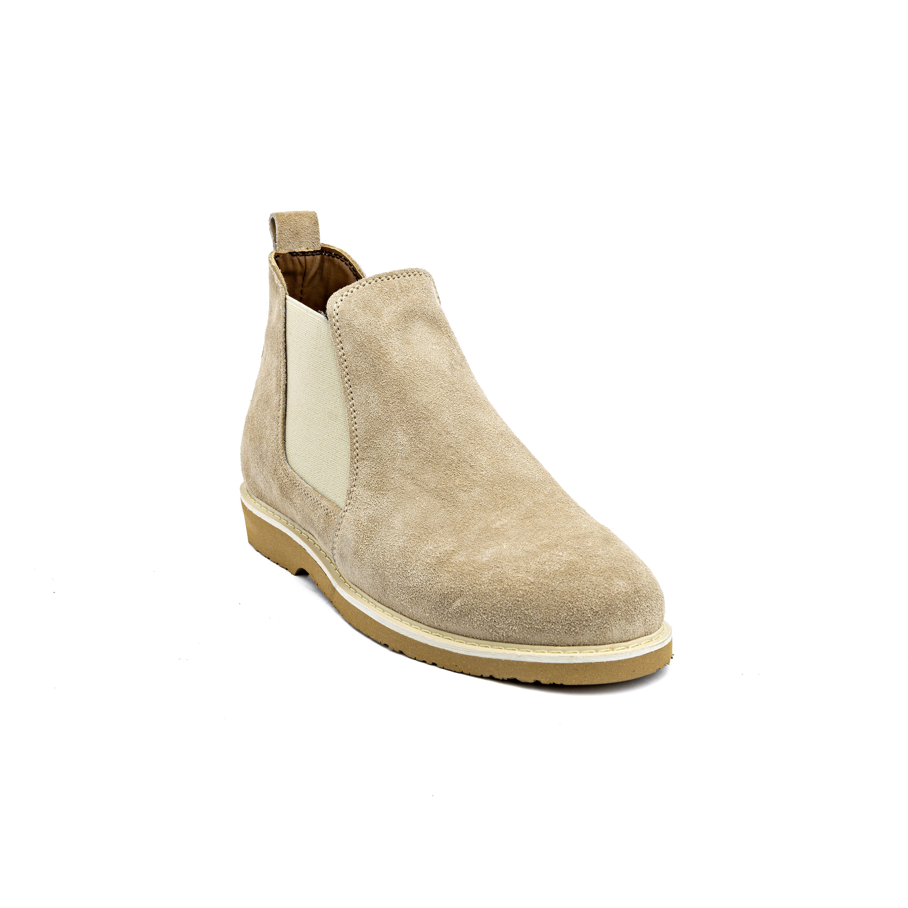 Beige Suede Crepe Sole Chelsea Boot