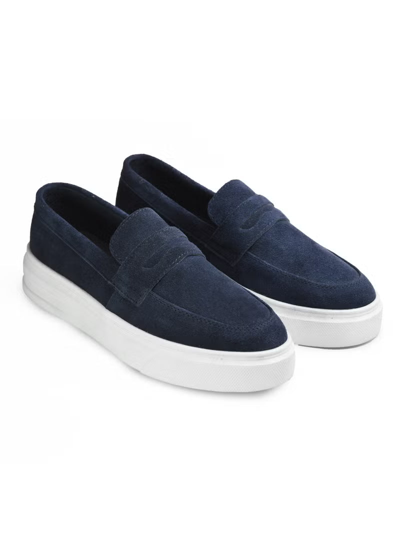 Men's suede shoes - blue