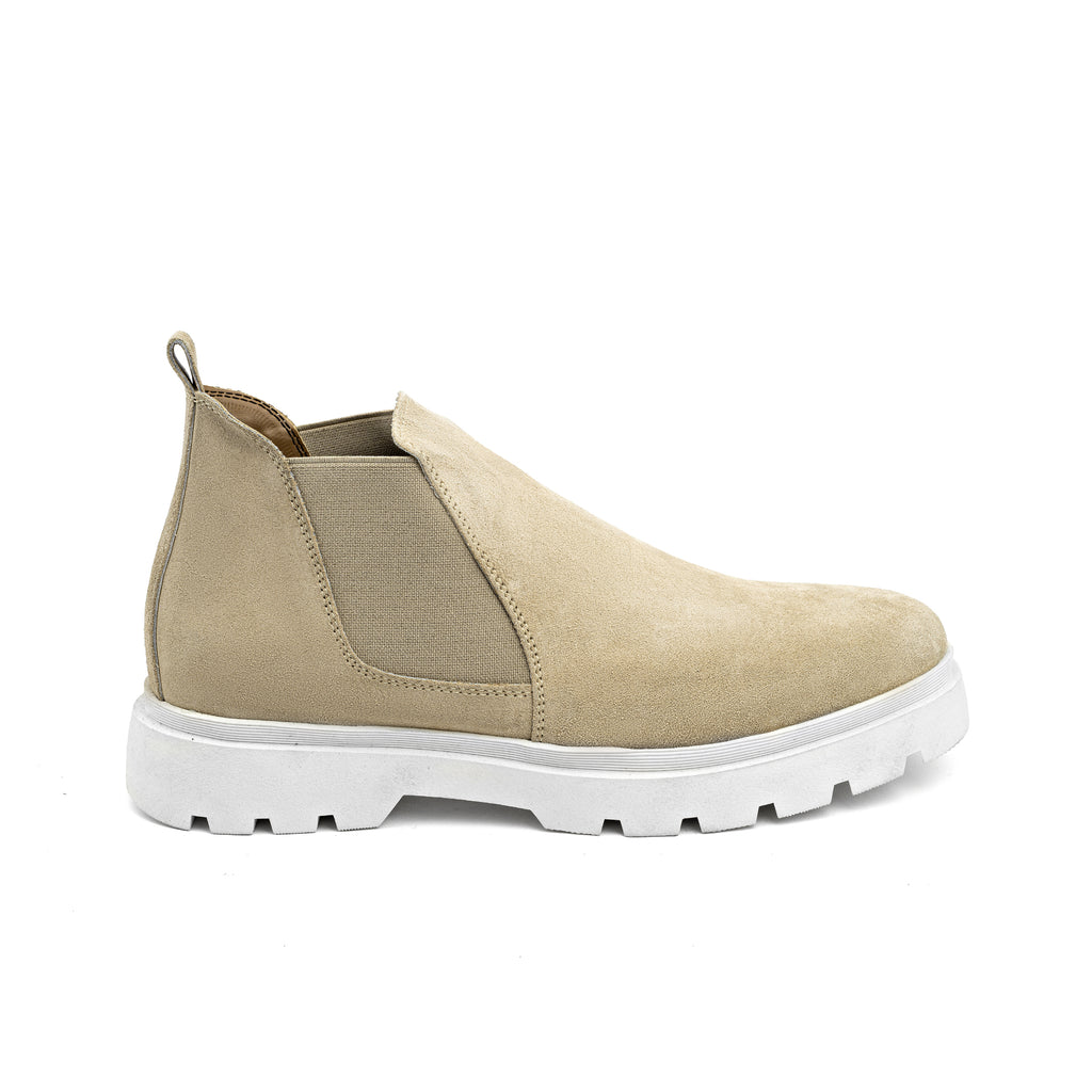 Beige Suede Chelsea Boot