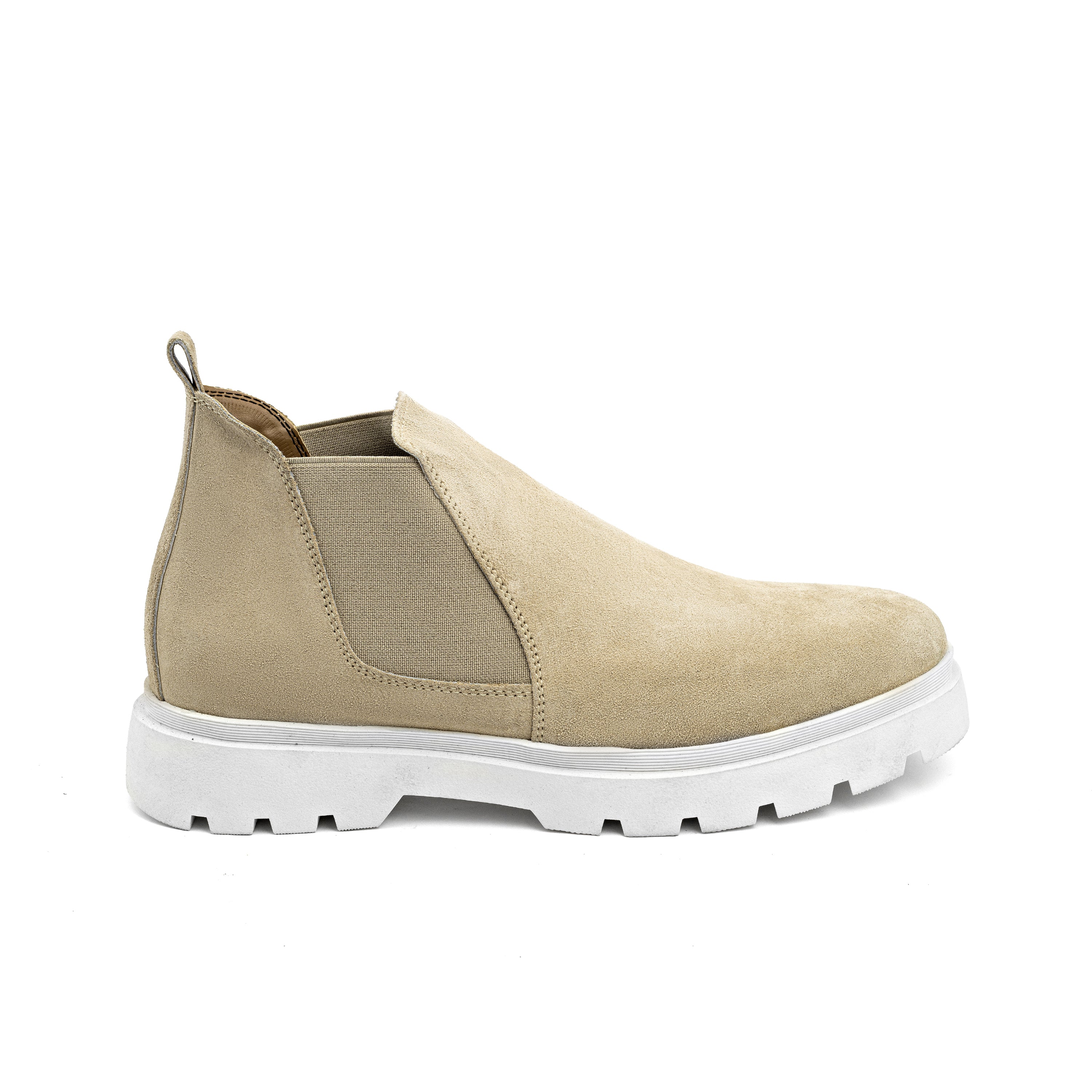 Beige Suede Chelsea Boot