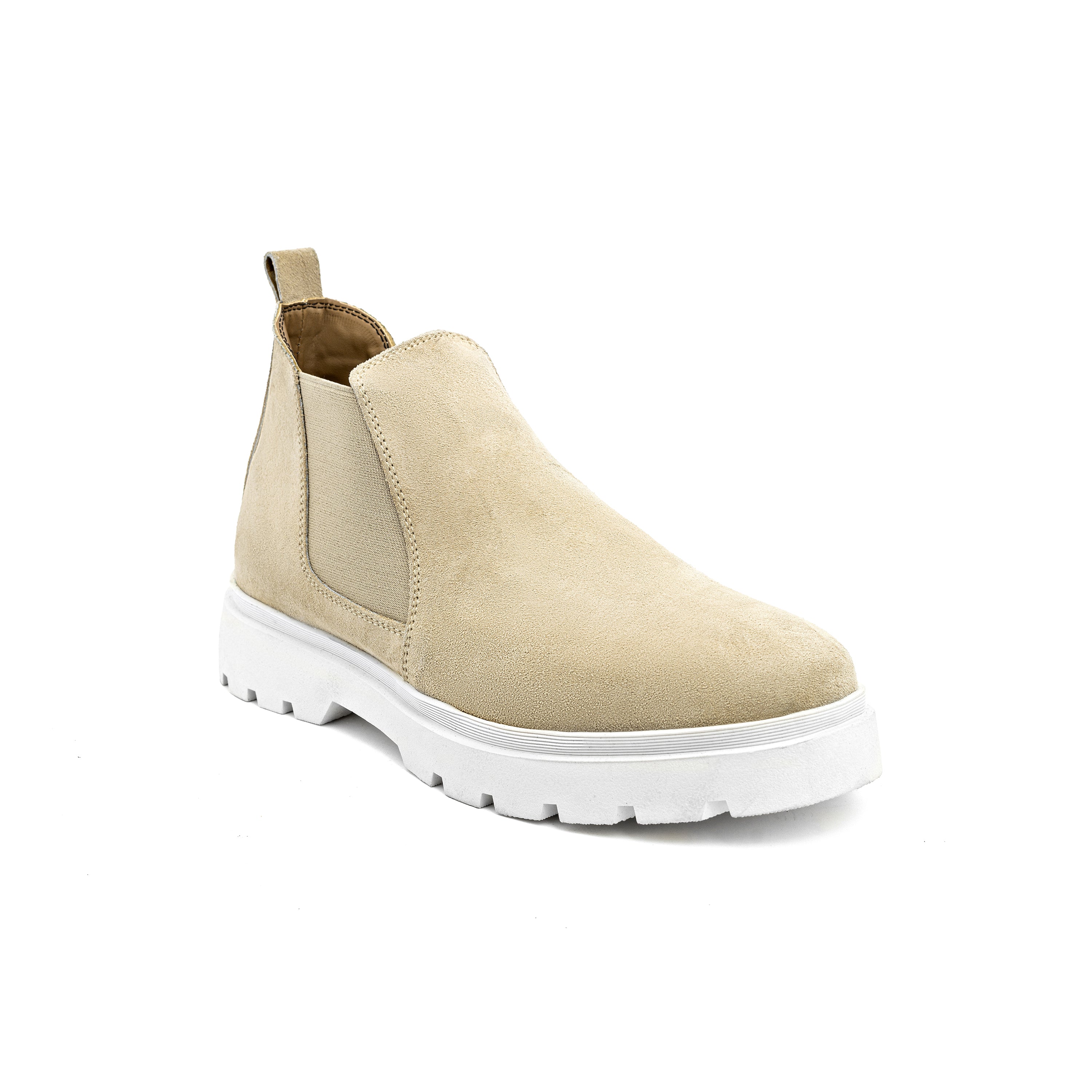 Beige Suede Chelsea Boot