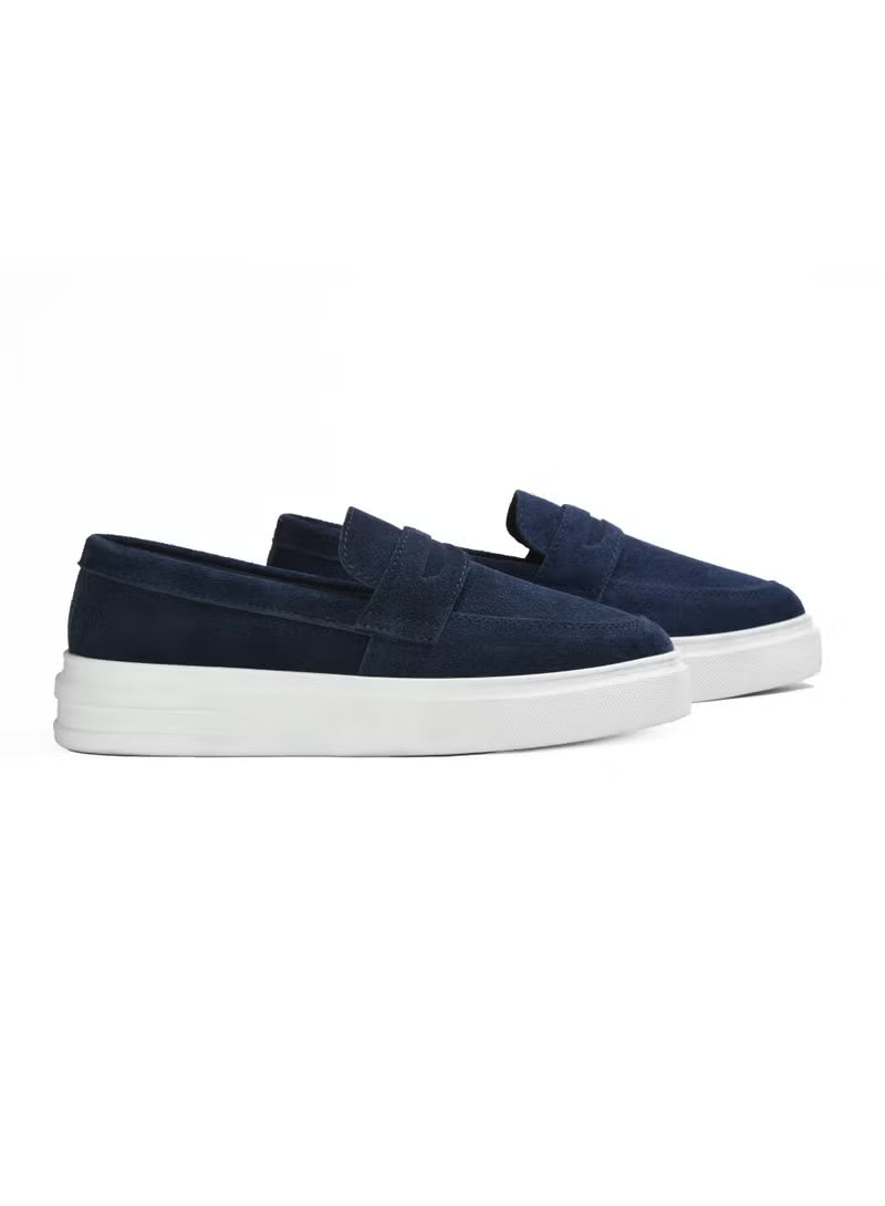 Men's suede shoes - blue